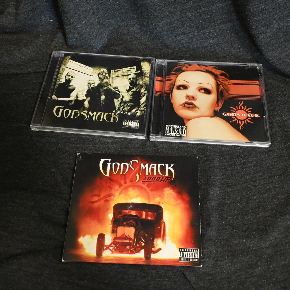 Lot of 3 Godsmack Music CDs 1000hp Awake Self-Titled